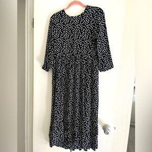 Zara dress, black with white polka dots, size XS